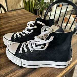Converse All Star Platform Black Size 8